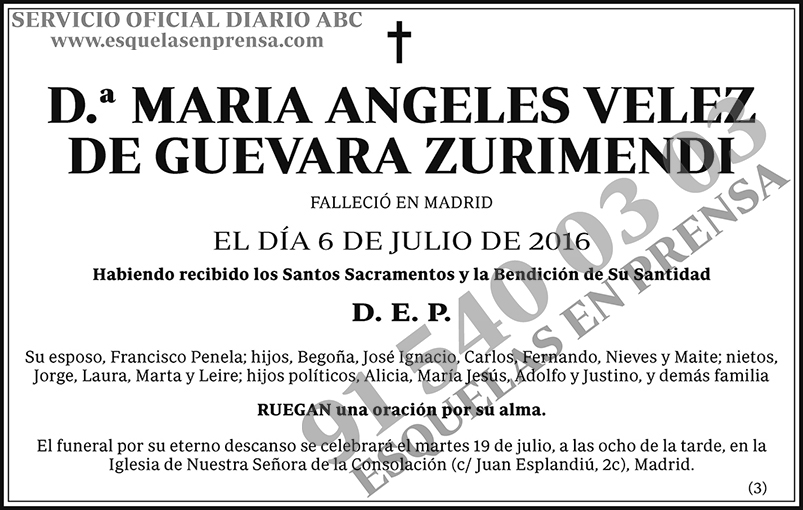 María Ángeles Velez de Guevara Zurimendi